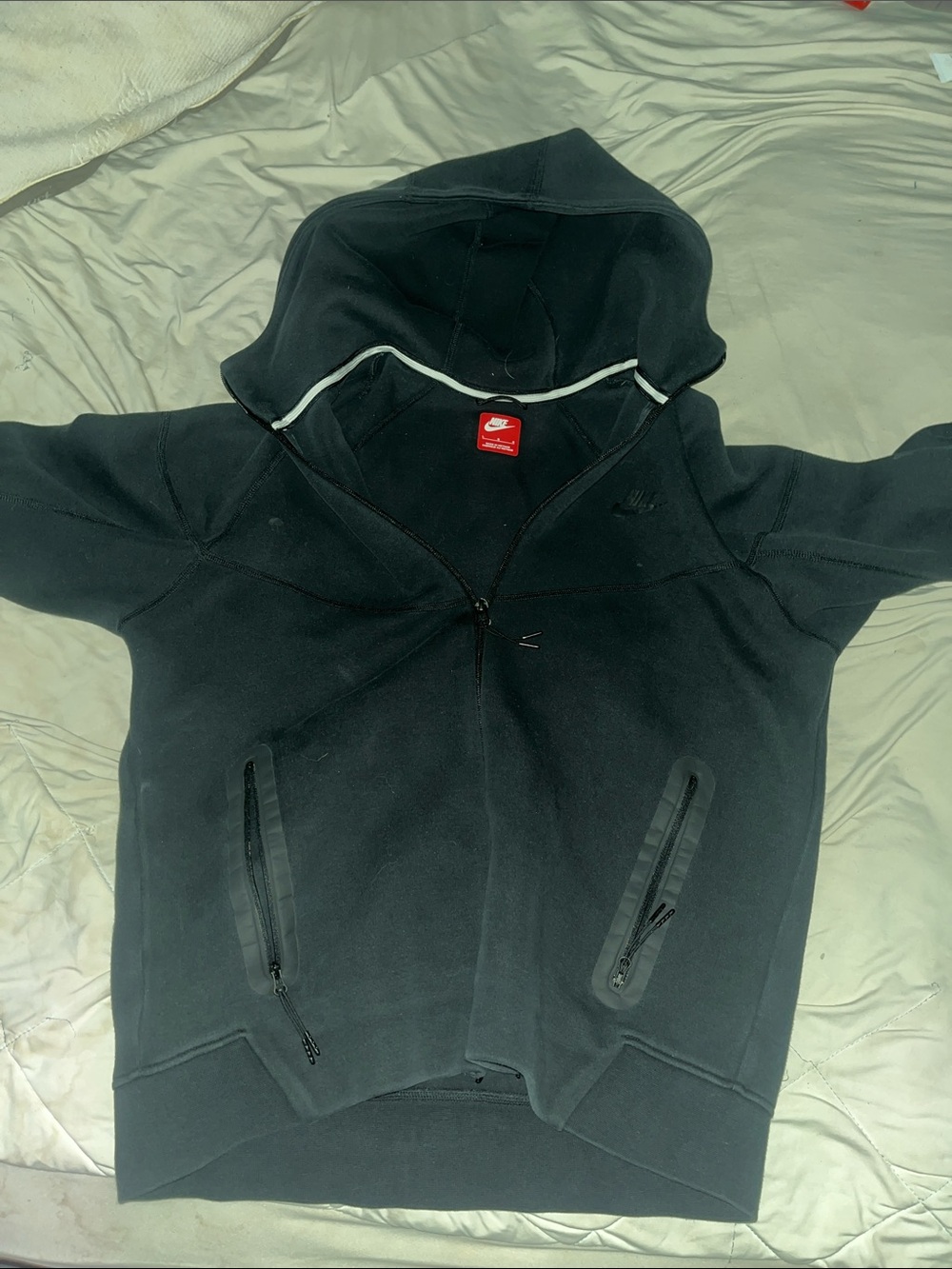 Nike Black Full-Zip Hooded Performance Jacket